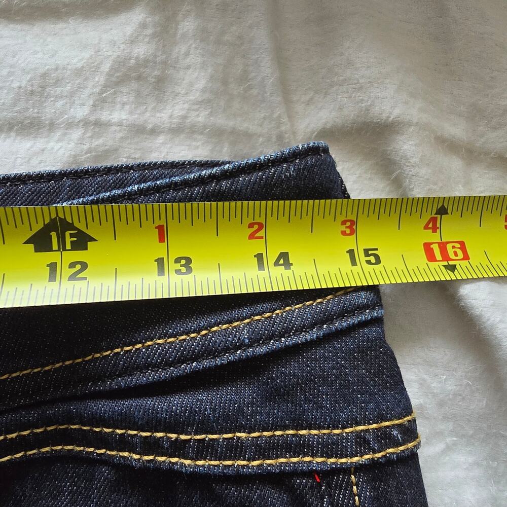 Diesel Vintage Y2K Low Rise Denim Mini Skirt Size 26 Back Slit Dark Wash - Picture 7 of 8